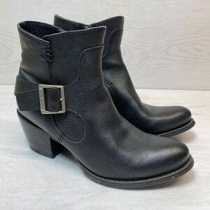 Durango Womens 6.5 Ankle Boots Western Shorty Black Leather Buckle RD0457 Bootie